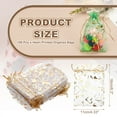 thumbnail image 2 of 100 Pcs 4x6 Pulgadas Bolsas de Organza Impresas con Corazones, Bolsas de Organza Transparentes Oro Plata con Cordón para Regalos de Favor de Dulces, 2 of 7