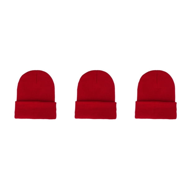 Qarigey Beanie Hats Gorros de punto Skullcap Accesorios para el cabello para deportes al aire libre Rojo Type1 NO1