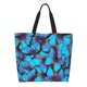 thumbnail image 1 of Disketp Blue Butterflies Bolsa Tote Estampada para Mujer, Bolso de Hombro y de Mano para Compras y Viajes, 1 of 8