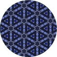 thumbnail image 1 of Ahgly Company Indoor Round Patterned Night Blue Area Rugs, 8' Round, 1 of 6