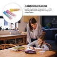 thumbnail image 3 of EeaseCA 3pcs Lipstick Shape Eraser Creative Stationery Fruit Pattern Pencil Eraser Creative Gift for Kids Students (Random Color), 3 of 8