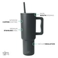 thumbnail image 2 of Simple Modern 40 fl oz Insulated Stainless Steel Trek Tumbler with Straw Lid | Graphite, 2 of 8