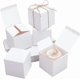 thumbnail image 1 of 30 cajas de regalo blancas, pequeñas cajas de papel, mini cajas de cartón con tapa, cajas Kraft para obsequios, cajas para envolver regalos., 1 of 9