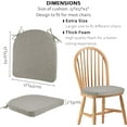 thumbnail image 4 of Set of 6 Chair Cushions for Dining Chairs Non Slip Seat Cushion with Ties and Machine Washable Cover Foam Kitchen Chair Pads Indoor 17x17x2 inches Grey, 4 of 14