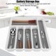thumbnail image 2 of Organizador de cajones para cubiertos de cocina, caja de almacenamiento divisora de cubiertos para cucharas multiusos, inserte cuchillos, tenedores, bandeja para cubiertos, caja de almacenamiento para Afortunado Sencillez, 2 of 4