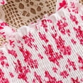 thumbnail image 5 of CYRBOKO Dresses for Girls, Floral Print A-line Summer Drawstring Bow Casual Dresses Red Size 7-8 T, 5 of 7