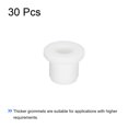 thumbnail image 3 of Unique Bargains 30 Pcs Embouts de Protection en Caoutchouc Type T pour Tuyau de Câble Blanc, 3 of 5