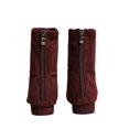 thumbnail image 6 of EKVAHL Women's Low-Heeled Boots Close Pointed Toe Versatile Ankle Booties Suede Slip-on Zipper Solid-Color Short Bootie Outdoor Daily Casual Shoes, 6 of 6