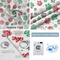 thumbnail image 2 of Merry Christmas Blackout Curtains for Bedroom, Xmas Snowflakes Red Green Pets Footprints Thermal Insulated Kitchen Drapes with Grommets, Light Blocking Window Treatment, 2 Panels 52" x 63", 2 of 7