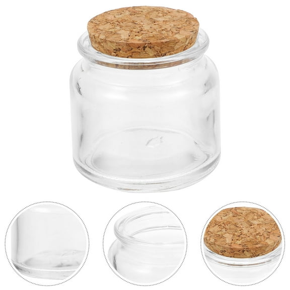 HONMEET Transparent Glass Bottles for Candle Making, 5 Pieces, Reusable Containers for Crafts