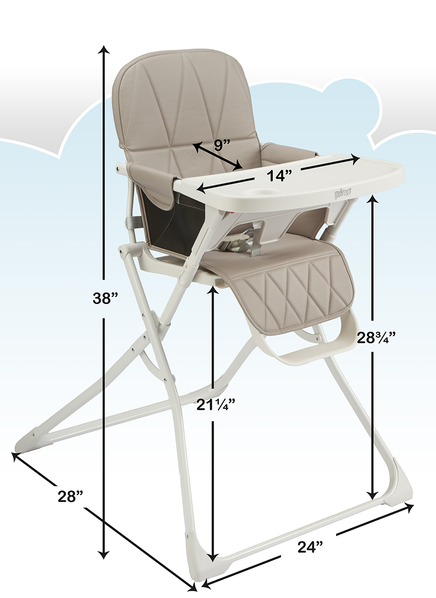 Primo PopUp Folding High Chair - Gray