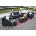 thumbnail image 6 of 5-Piece Patio Furniture Set Outdoor Wicker Sectional Conversation Sofa with Black Cushions, 6 of 8