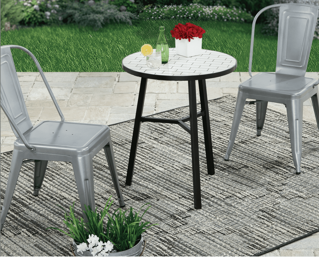 Better Homes & Gardens Camrose Farmhouse Subway Tile Table, White