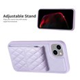 thumbnail image 5 of For Iphone 15 Vertical Wallet Rhombic Leather Phone Case(Purple),iPhone 16, 5 of 5