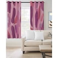 thumbnail image 2 of Pink Geometric Blackout Curtains for Bedroom/Living Room, Thermal Insulated Kitchen Curtains, Contemporary Abstract Art Grommet Darkening Window Treatment Drapes 42"x63"x2, 2 of 8