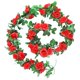 thumbnail image 1 of Paquete de 2 vides de rosas falsas rosadas de 15 pies para colgar en casa de bodas, color rojo Afortunado Sencillez, 1 of 4