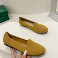thumbnail image 5 of Viluyesy Flats for Womens, Slip-On Solid Color Shallow Casual Comfort Breathable Shoes Yellow, 5 of 9
