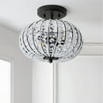 thumbnail image 4 of JONATHAN Y Catalina 11.7" Metal /Acrylic LED Semi-Flush Mount, Oil Rubbed Bronze/Crystal, JYL9047A, 4 of 7