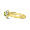 thumbnail image 4 of 14k Yellow Gold Oval Peridot And Diamond Ring, 4 of 6