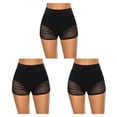 thumbnail image 4 of Greeniant Pantalones cortos de baño de cintura alta informales de verano para mujer, bañador Sexy, ropa de playa de poliéster transpirable, S Type1 NO1, 4 of 6