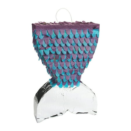 Fun Express Mermaid Tail Sparkle Pinata, Paper, 20.00" x 15.70" x 4.00"
