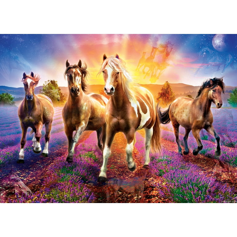 Hidden Images Glow In The Dark - Wild Stallions 500 Piece Puzzle