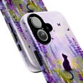 thumbnail image 2 of Mystical Cat in Lavender Garden Phone Case, Soft Pastel Purple Flowers & Butterflies Phone Cover, Fits iPhone 16 15 14 13 12 11 Pro Max Mini, 2 of 6