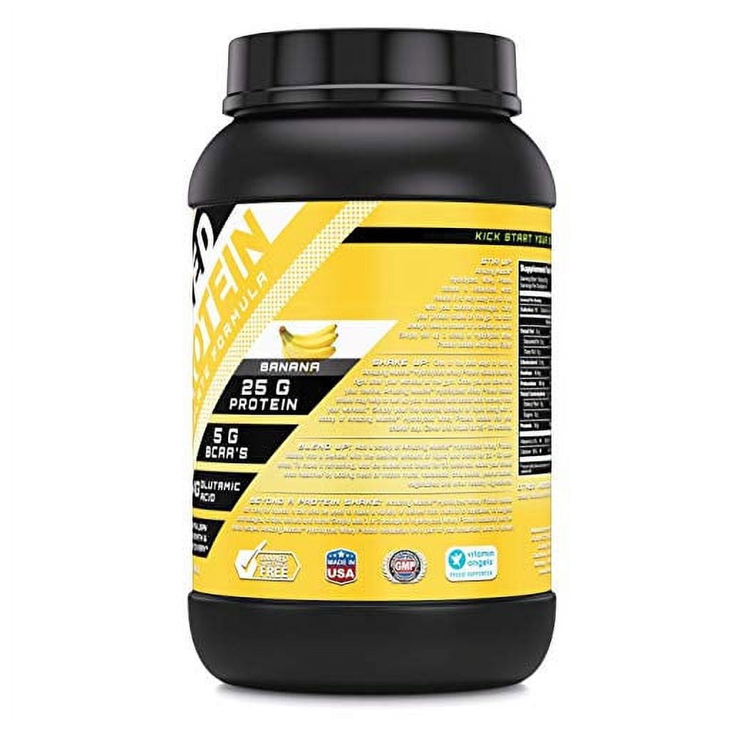 Amazing Muscle Hydrolyzed Whey Protein Isolate - Banana Flavor - 3 Lbs