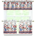 thumbnail image 5 of 4th of July Kitchen Curtains and Valance Set of 3,Patriot Poppy Kitchen Decor for Home Indoor Decor,Independence Day Kitchen Curtains and Valance Set Short Curtain Sink Window 4th of July Decor 24In, 5 of 5
