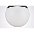 thumbnail image 5 of Living District Eclipse 1-Light Metal & Glass Pendant in Frosted White/Black, 5 of 7