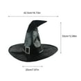 thumbnail image 3 of Xfvqtps Halloween Witch Hat Rhinestone Buckle Decor Halloween Spire Hats for Party Accessory Brown, 3 of 6