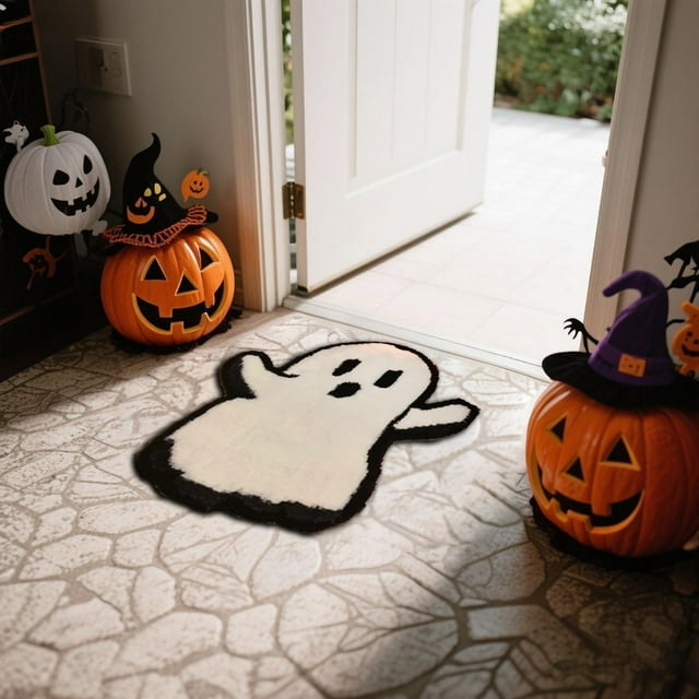 Carpet 1 | Halloween Bath Mat For Bathroom Cute Rug Water Absorbent Shower Bedroom Bathtub Washable Area Bathroom Rugs Funny Rugs Washable Soft | Halloween Bathroom Rug 20 Inch – Cute Holding Bath Mat
