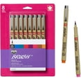 thumbnail image 1 of YWC-Sakura Pigma Micron Stylos à Pinceau - Stylos à Encre Noire et Colorée d'Archive - Stylos pour Écrire, Dessiner Ou Journaliser - Encre Colorée Noire et Assortie - Pointes de Pinceau - Lot de 8, 1 of 4