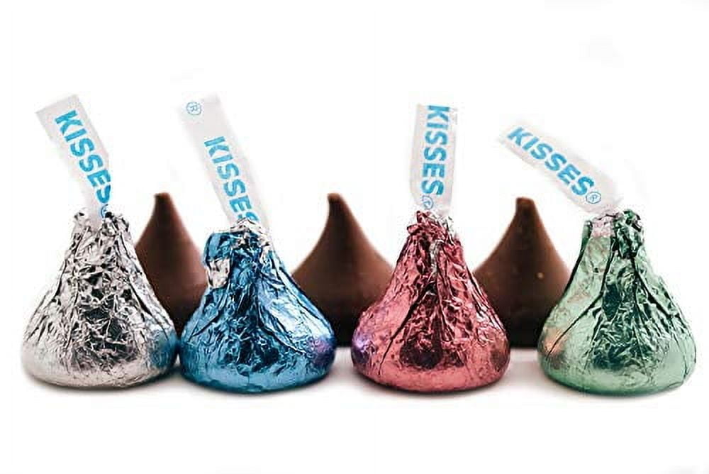 Easter Kisses - 5 Pound Resealable Stand-up Candy Bag - Individually Wrapped Chocolate Drops Wrapped in Pastel Colored Foil - Bulk Milk Chocolate Candy