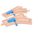 thumbnail image 5 of Wooden Train Track Set with Curved Tracks and Switch – Safe, Durable Material for Creative Play and Cognitive Development – Track Accessories for, 5 of 5