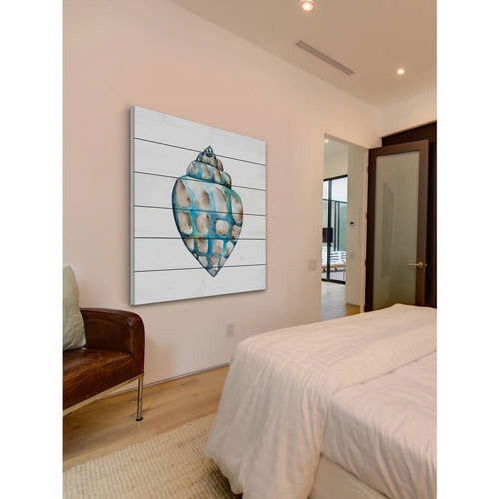 Marmont Hill "Aquarelle Shells V" Painting Print on White Wood