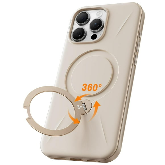 Funda de teléfono TORRAS Ostand Spin para iPhone 16 Pro Dune Beige