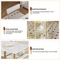 thumbnail image 3 of Counter Height Dining Table Set for 2 with 2 Upholstered Stools & Storage Shelves, for Small Space Kitchen & Apartment, 3 of 6