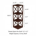 thumbnail image 4 of Lavish Home 4-Shelf Corner Bookcase, Open Criss-Cross Style for Decoration Storage (Brown), 4 of 5