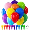 thumbnail image 1 of Globos de látex Bezente Rainbow de 12 pulgadas, paquete de 100, 1 of 7