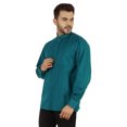 thumbnail image 4 of Bestman Solid Long Sleeve Shirt For Mens Front Double Button Placket Chinese Collar Shirt, 4 of 7