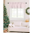 thumbnail image 6 of Pink White Striped Curtain Valance for Windows/Living Room/Kitchen/Bathroom/Café, Short Rod Pocket Tier Curtain Window Panel Farmhouse Geometric Horizontal Lines Stripes Topper Curtain 60''x18'', 6 of 6