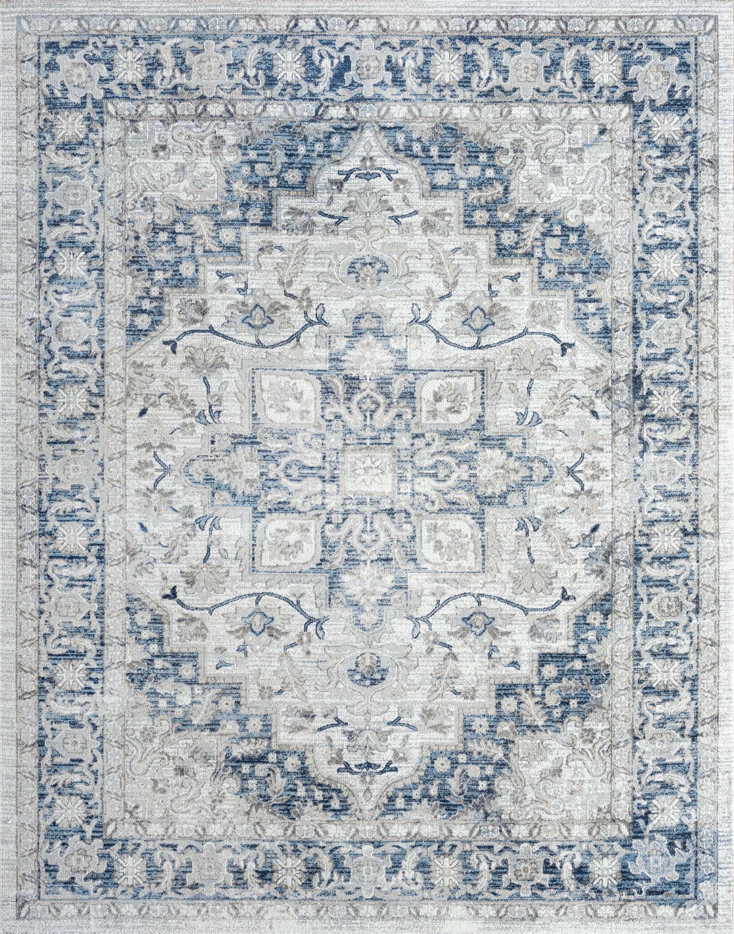 Traditional 9x12 Area Rug (8'9'' x 11'3'') Oriental Cream, Cream Living Room Easy to Clean