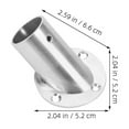 thumbnail image 2 of FOMIYES 4Ud Soportes De Flange En Acero Inoxidable Para Barra De Ropa Con Instalación Plata, 2 of 8