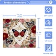 thumbnail image 5 of BZSMCE Towel Cotton Face Towel Soft Hand Towels Fashion Blush Rose Jewel Butterflies Pattern, 5 of 9