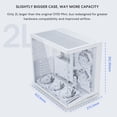 thumbnail image 3 of Funda para ordenador Lian Li O11D MINI V2 Flow White con 5 ventiladores, 3 of 8