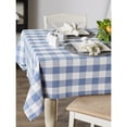 thumbnail image 6 of Contemporary Home Living Rectangular Cotton Buffalo Check Tablecloth - 84" - Blue and White, 6 of 7
