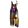 thumbnail image 2 of Gmdeguo Dungarees for Women Wide Leg Jumpsuit With Pocket Loose Fit Carnival Print Romper Overalls Casual Loose Baggy Pocket Jumpsuit Fashion Playsuit Trousers, 2 of 5