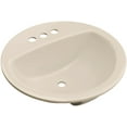 thumbnail image 6 of Proflo PF194RBS Rockaway 19" Circular Vitreous China Drop In Bathroom Sink - Off White, 6 of 6