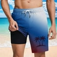 thumbnail image 2 of Mens Swim Shorts Qiggri Men Casual Fashion Print Shorts With Pockets Elastic Waist Beach Pants Mens Board Shorts Swimwear, 2 of 5